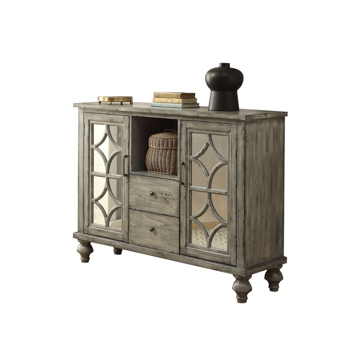 Acme Furniture Velika Weathered Gray 2 Drawers Console Table ACM-90282