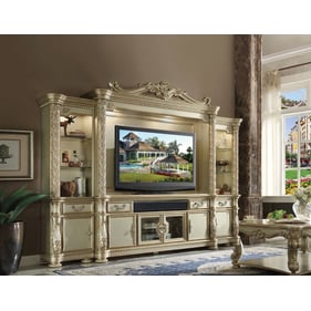 Acme Furniture Vendome II Gold Patina Bone Entertainment Center With TV Sta...