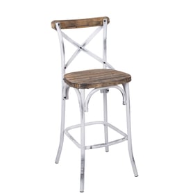 Acme Furniture Zaire Antique White Oak Bar Chair