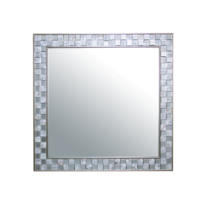 Acme Furniture Nasa Mirrored Mother Pearl Wall Mirror ACM-97388