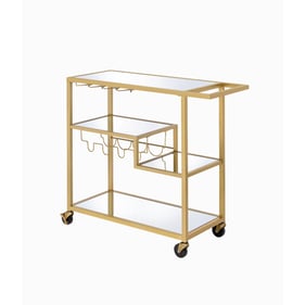 Acme Furniture Adamsen Mirrored Champagne Serving Cart