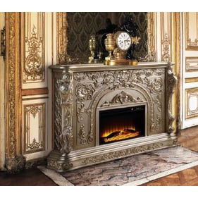 Acme Furniture Danae Antique Silver Fireplace