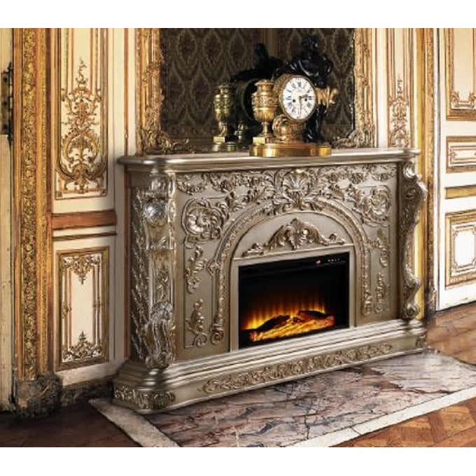 Acme Furniture Danae Antique Silver Fireplace ACM-AC01618