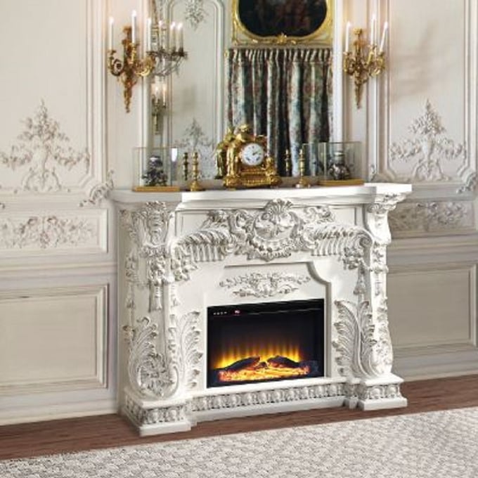 Acme Furniture Adara Antique White Fireplace ACM-AC01620