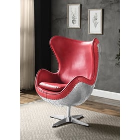 Acme Furniture Brancaster Red Accent Chair with Swivel