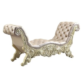 Acme Furniture Vatican Light Gold Champagne Silver Bench