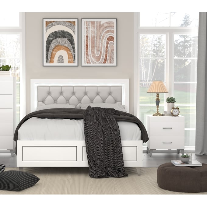 Acme Furniture Casilda Gray White 2pc Bedroom Set with Queen Bed ACM-BD00644-BR-S1