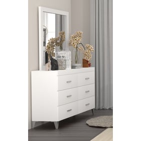 Acme Furniture Casilda White Dresser and Mirror