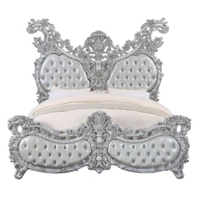 Acme Furniture Valkyrie Antique Platinum King Bed