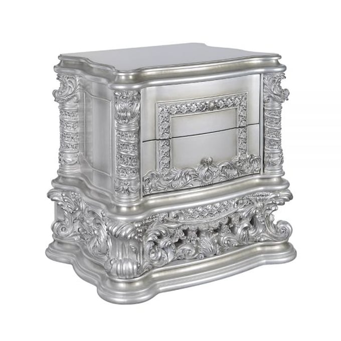 Acme Furniture Valkyrie Antique Platinum Nightstand ACM-BD00684