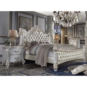 Acme Furniture Vendome Antique Pearl 4pc Bedroom Set With King Bed