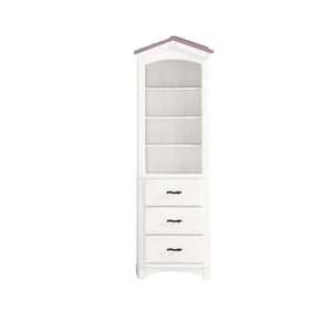 Acme Furniture Tree House Pink White Bookcase Cabinet