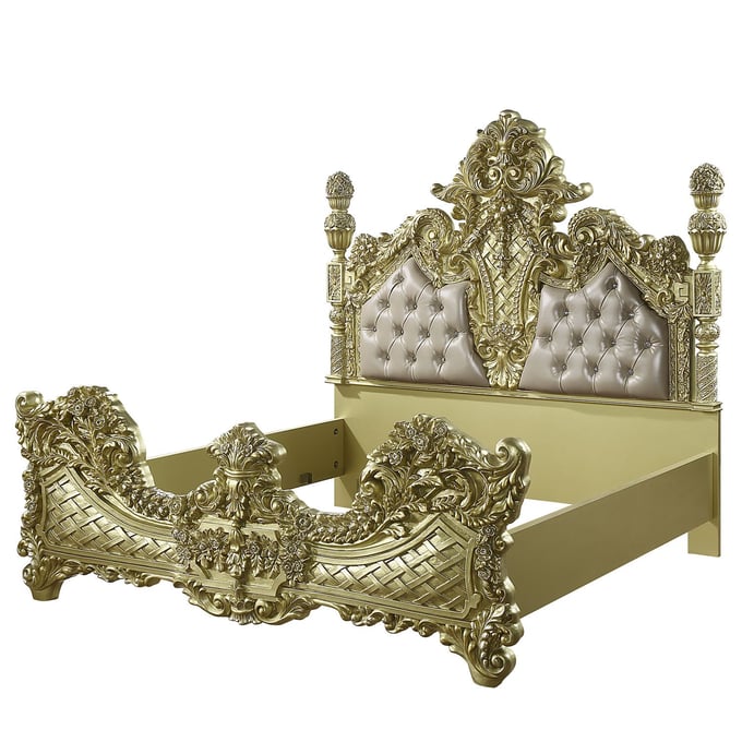 Acme Furniture Cabriole Light Gold King Bed ACM-BD01463EK