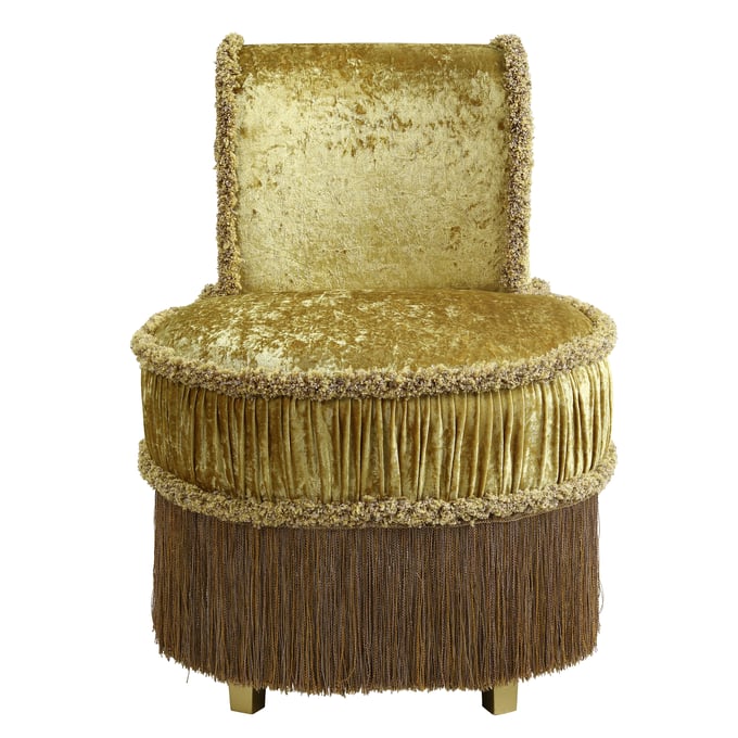 Acme Furniture Bernadette Gold Velvet Vanity Stool ACM-BD01478