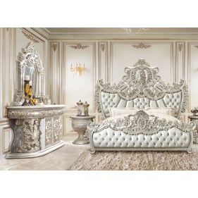 Acme Furniture Sandoval Beige Champagne 4pc Bedroom Set With King Bed