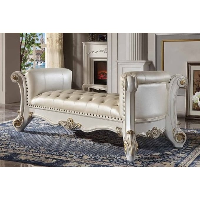 Acme Furniture Vendome Antique Pearl Bench ACM-BD01522