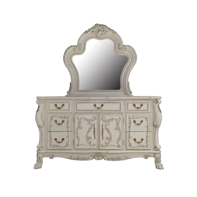 Acme Furniture Dresden Bone White Dresser And Mirror ACM-BD016-DRMR