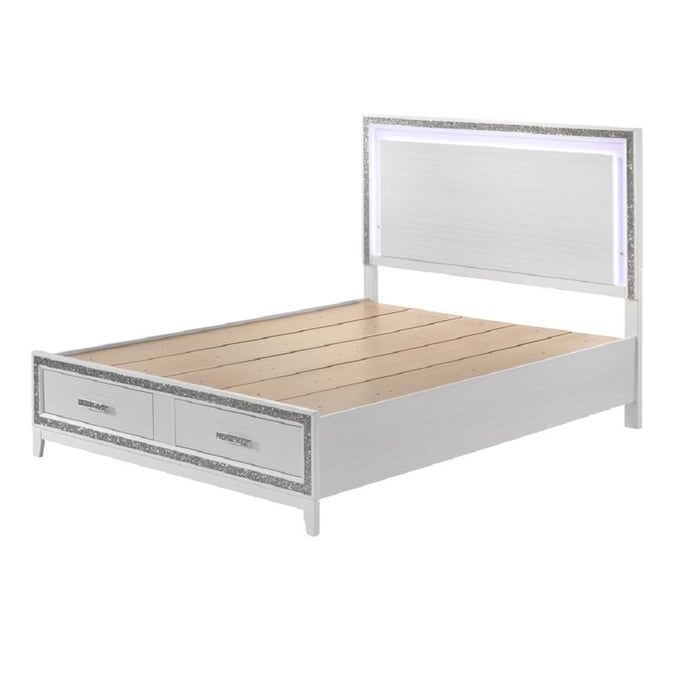 Acme Furniture Haiden White Full Storage Bed with LED ACM-BD01743F