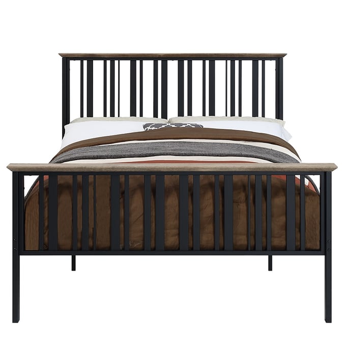 Acme Furniture Zudora Antique Oak Black Twin Bed ACM-BD01747T