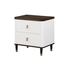 Acme Furniture Carena White Brown Nightstand with USB