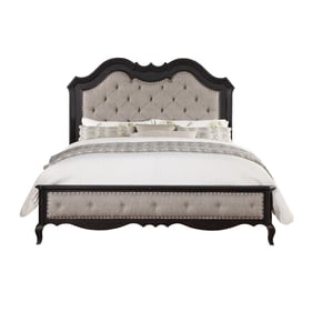 Acme Furniture Chelmsford Beige Antique Black 2pc Bedroom Set With Cal King...