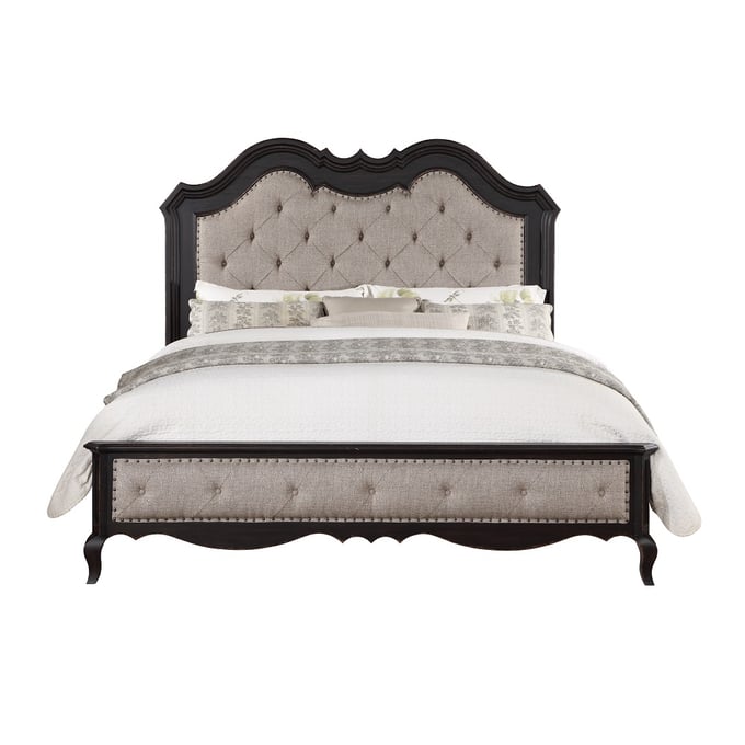 Acme Furniture Chelmsford Beige Antique Black 4pc Bedroom Set With Cal King Bed ACM-BD02294-BR-S4