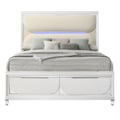 QUEEN BED W/LED & STORAGE