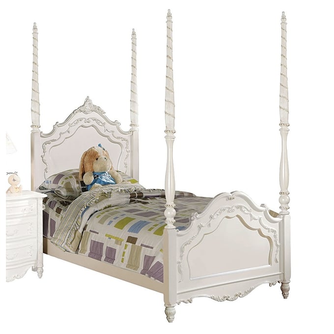 Acme Furniture Pearl White Full Poster Bed ACM-BD02429F