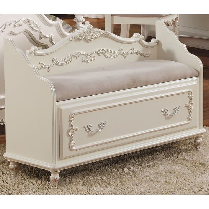 Acme Furniture Pearl White Bench With Storage ACM-BD02440