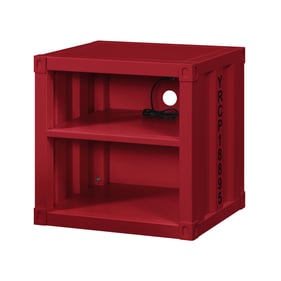 Acme Furniture Cargo Red USB Nightstand