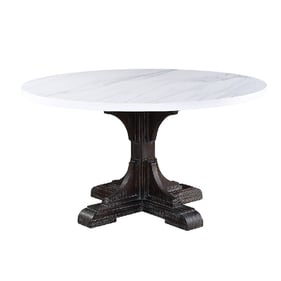 Acme Furniture Gerardo White Espresso Round Dining Table