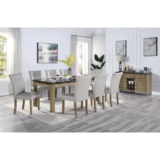 Acme Furniture Charnell Gray Oak 9pc Dining Room Set ACM-DN0055-DR-S1