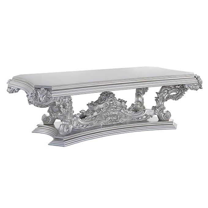 Acme Furniture Valkyrie Antique Platinum Dining Table ACM-DN00689