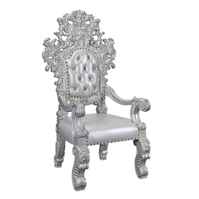 2 Acme Furniture Valkyrie Antique Platinum Arm Chairs