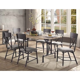 Acme Furniture Edina Gray Oak Sandy Black 7pc Dining Room Set