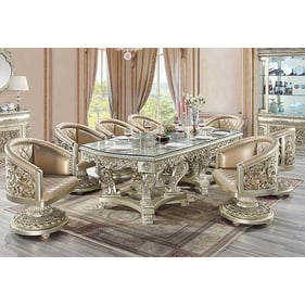 Acme Furniture Sorina Antique Gold 8pc Dining Room Set