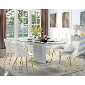 Acme Furniture Gaines Gray White 7pc Dining Room Set