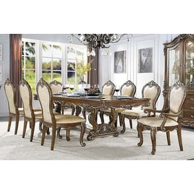 Acme Furniture Latisha Gray Antique Oak Double Pedestal 9pc Dining Room Set