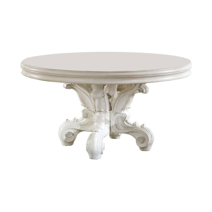 Acme Furniture Versailles Bone White Round 7pc Dining Room Set ACM-DN01388-DR-S1