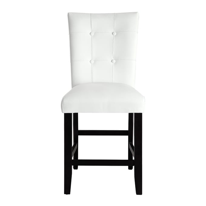 2 Acme Furniture Hussein White And Black Counter Height Chairs ACM-DN01445