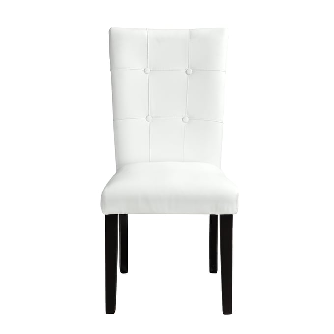 2 Acme Furniture Hussein White And Black Side Chairs ACM-DN01447