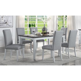 Acme Furniture Lanton Gray Antique White 7pc Dining Room Set