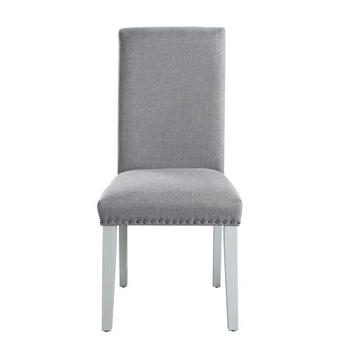 2 Acme Furniture Lanton Gray Antique White Side Chair ACM-DN01452