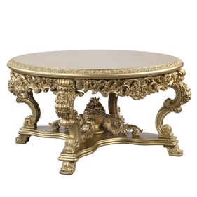 Acme Furniture Bernadette Gold Round Dining Table