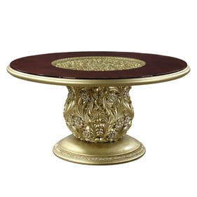 Acme Furniture Cabriole Gold Round Dining Table