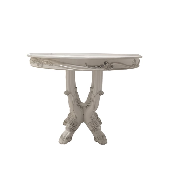 Acme Furniture Dresden Bone White Round Counter Height Table ACM-DN01703