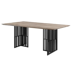 Acme Furniture Zudora Antique Oak Black Dining Table