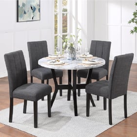 Acme Furniture Kusa Black Engineering Stone Top 5pc Dining Set