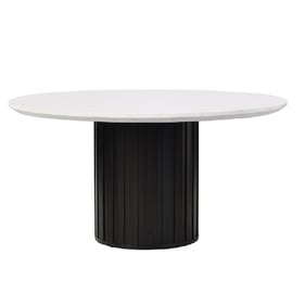 Acme Furniture Jaramillo White Black Round Dining Table