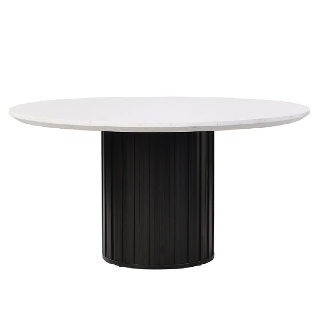 Acme Furniture Jaramillo White Black Round Dining Table ACM-DN02141